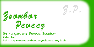 zsombor pevecz business card